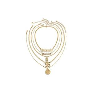 Set 5 coliere aurii - cu zale si pietre - Munda C16 - imagine