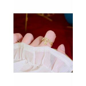 Inel auriu - reglabil - suflat cu aur 14k - cu pietre din zirconiu - Moris C1 - imagine