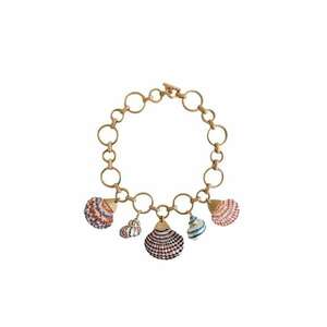 Colier auriu - cu zale si scoici - Elicia C5 - imagine