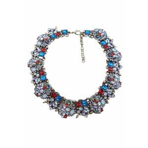 Colier auriu - cu pietre multicolore - Jada C3 - imagine