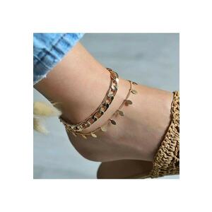 Set 2 bratari de picior - aurii - cu zale - Aisling C1 - imagine