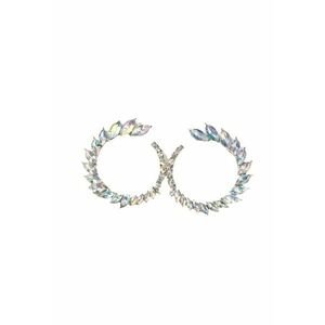 Cercei argintii - rotunzi - cu pietre - Lorina C27 - imagine