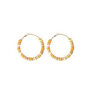 Cercei aurii - rotunzi - cu piese colorate - Fannar C13 - imagine