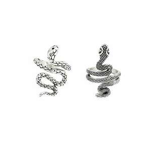 Set 2 inele argintii - reglabile - forma de sarpe - Sabina C3 - imagine