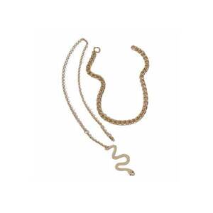 Colier in 2 straturi - auriu - cu zale si sarpe - Tekla C4 - imagine