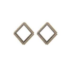 Cercei argintii - forma de romb - Evanna C16 - imagine