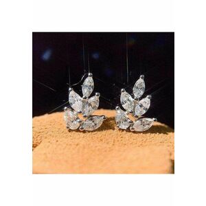 Cercei argintii - cu pietre din zirconiu - Palma C7 - imagine