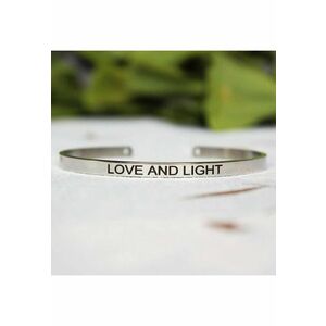 Bratara ajustabila - argintie - gravata Love and Light - Asma P7 - imagine