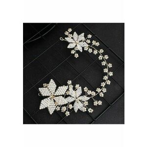 Accesoriu de par - auriu - cu flori si perlute - Clausine C1 - imagine