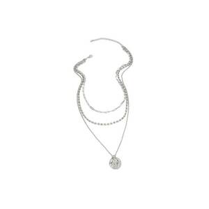 Colier in 3 straturi - argintiu - cu pietre - Lucky C12 - imagine