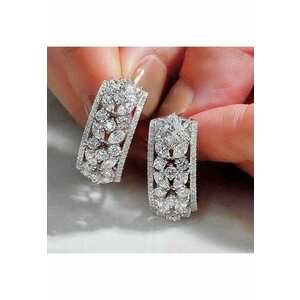 Cercei argintii - cu pietre din zirconiu - Janet C8 - imagine