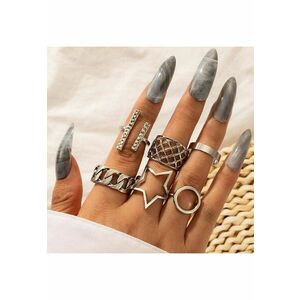 Set 6 Inele - argintii - Olgina C4 imagine