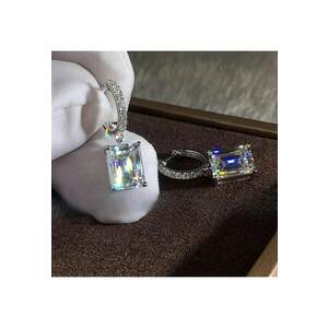 Cercei argintii - cu pietre din zirconiu - Nona C3 - imagine