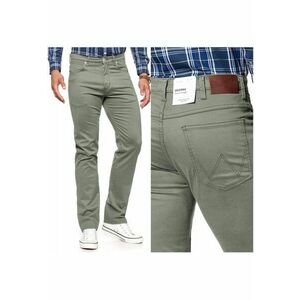 Pantaloni Barbati - Model ARIZONA - Croiala Clasica Straight Fit Cu Picior Drept - Elastici Si Comozi - Cu Fermoar - 5 Buzunare - Buni Pentru Birou Si Fiecare Zi - Marimea 30/34 - Verde imagine