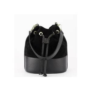 Geanta neagra tip sac din piele naturala 1313 M9 18089 imagine