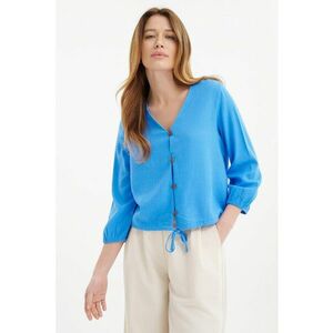 Camasa din amestec de in cu nasturi imagine