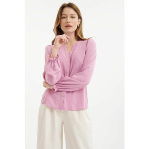 Camasa din amestec de in cu broderie imagine