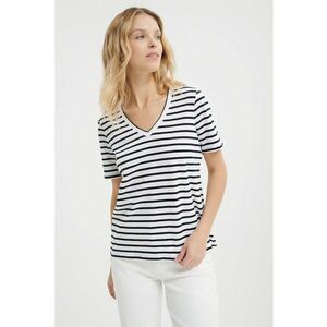 Tricou de bumbac cu decolteu in V imagine