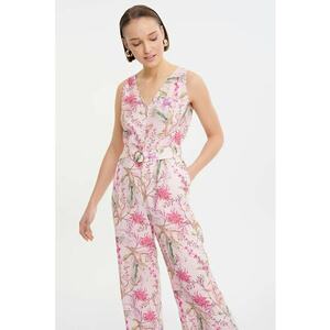 Salopeta cu fermoar si imprimeu floral imagine