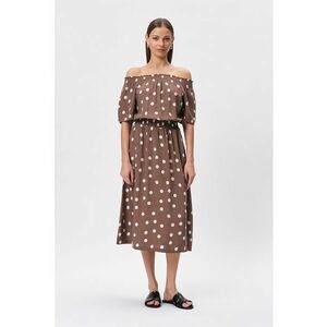 Rochie cu decolteu pe umeri si buline imagine