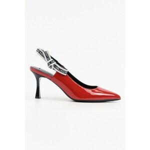 Pantofi slingback din piele cu toc stiletto imagine