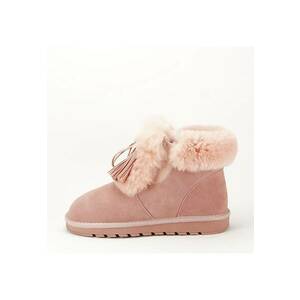 Ghete din piele naturala roz cu blanita 603 114 14121 imagine