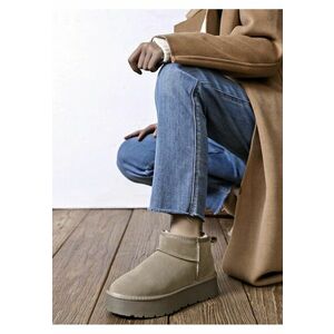 Ghete maro taupe din piele naturala JB1924 118 13687 imagine