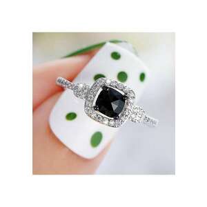 Inel argintiu - cu pietre din zirconiu - France C6 - 6 (circumferinta: 51.9 mm) imagine