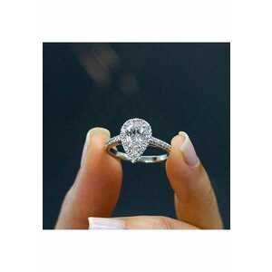 Inel argintiu - cu pietre din zirconiu - Mindi C2 - 7 (circumferinta: 54.5 mm) imagine