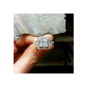 Inel argintiu - cu pietre din zirconiu - Ciara C24 - 8 (circumferinta: 57 mm) imagine