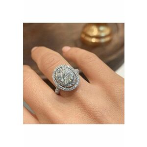 Inel argintiu - cu pietre din zirconiu - Bethany C29 - 7 (circumferinta: 54.5 mm) imagine