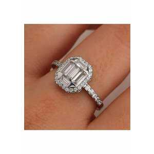 Inel argintiu - cu pietre din zirconiu - Minella C1 OUT - 8 (circumferinta: 57 mm) imagine