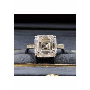 Inel argintiu - cu pietre din zirconiu - Airin C26 - 7 (circumferinta: 54.5 mm) imagine