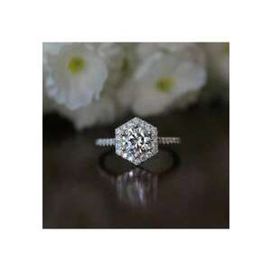 Inel argintiu - cu pietre din zirconiu - Cleopatra C2 - 8 (circumferinta: 57 mm) imagine