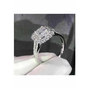 Inel argintiu - cu pietre din zirconiu - Minea C29 - 9 (circumferinta: 59.5 mm) imagine