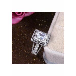 Inel argintiu - cu pietre din zirconiu - Niky C21 - 7 (circumferinta: 54.5 mm) imagine