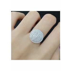 Inel argintiu - cu pietre din zirconiu - Solvor C20 - 7 (circumferinta: 54.5 mm) imagine