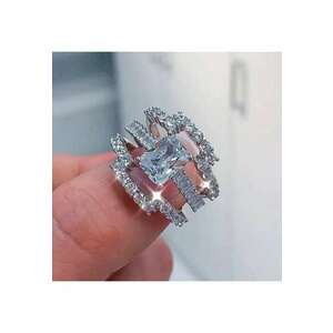 Set 3 inele argintii - cu pietre din zirconiu - Cindy C24 - 6 (circumferinta: 51.9 mm) imagine