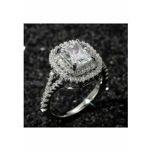 Inel argintiu - cu pietre din zirconiu - Zabina C22 - 7 (circumferinta: 54.5 mm) imagine