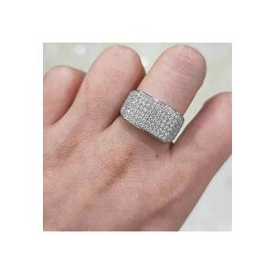 Inel argintiu - lat - cu pietre din zirconiu - Nerissa C1 - 6 (circumferinta: 51.9 mm) imagine