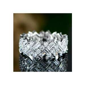 Inel argintiu - cu pietre din zirconiu - Shari C1 - 8 (circumferinta: 57 mm) imagine