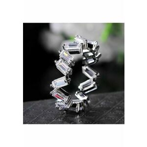 Inel argintiu - cu pietre din zirconiu - Zakea C22 - 6 (circumferinta: 51.9 mm) imagine