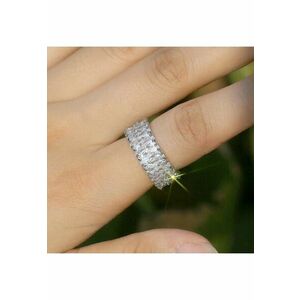 Inel argintiu - tennis - cu pietre din zirconiu - Nilde C22 - 8 (circumferinta: 57 mm) imagine