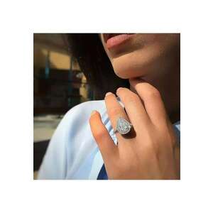 Inel argintiu - cu pietre din zirconiu - Milrid C1 - 6 (circumferinta: 51.9 mm) imagine