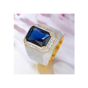 Inel auriu - masiv - cu pietre din zirconiu - Franceska C29 - 7 (circumferinta: 54.5 mm) imagine