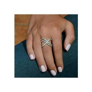 Inel argintiu - cu pietre din zirconiu - Jordan C9 - 8 (circumferinta: 57 mm) imagine