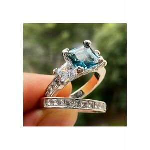 Set 2 Inele argintii - cu pietre din zirconiu - Nilia C22 - 8 (circumferinta: 57 mm) imagine