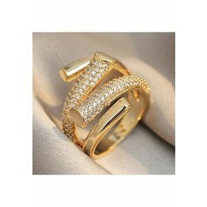 Inel auriu - cu pietre din zirconiu - Birna C29 - 7 (circumferinta: 54.5 mm) imagine