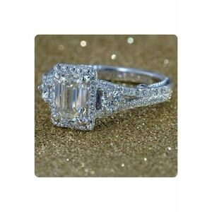 Inel argintiu - cu pietre din zirconiu - Milva C24 - 8 (circumferinta: 57 mm) imagine