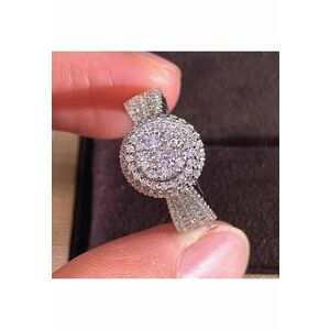 Inel argintiu - cu pietre din zirconiu - Herma C20 - 8 (circumferinta: 57 mm) imagine